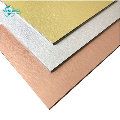 নির্মাণ সামগ্রী ব্রাশ অ্যালুমিনিয়াম Acm 1220mm প্রস্থ অ্যালুমিনিয়াম Acp শীট